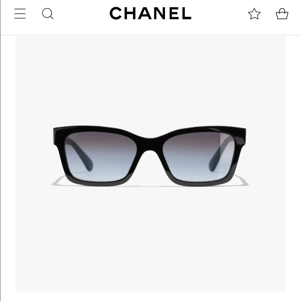 Chanel Black Acetate Square Sunglasses 😎 🖤